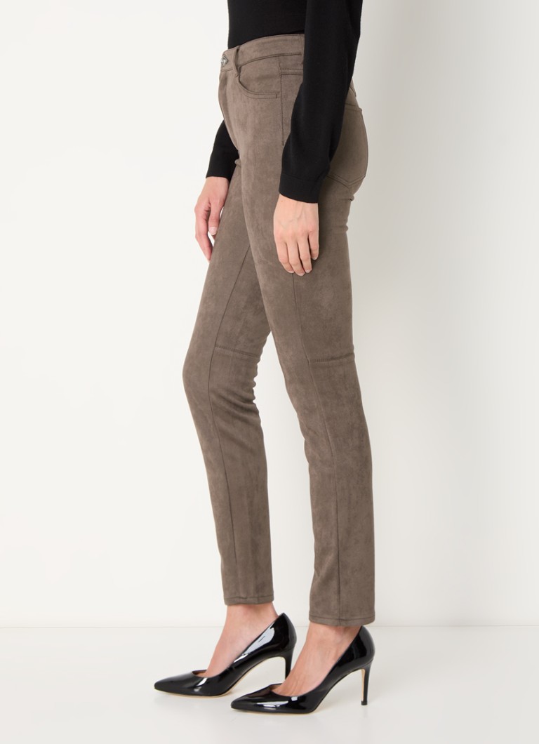 Pantaloni Rosner slim fit cu talie înaltă și buzunare laterale