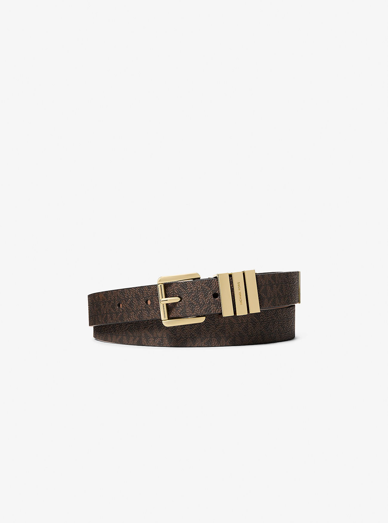 Signature Logo Belt - BROWN