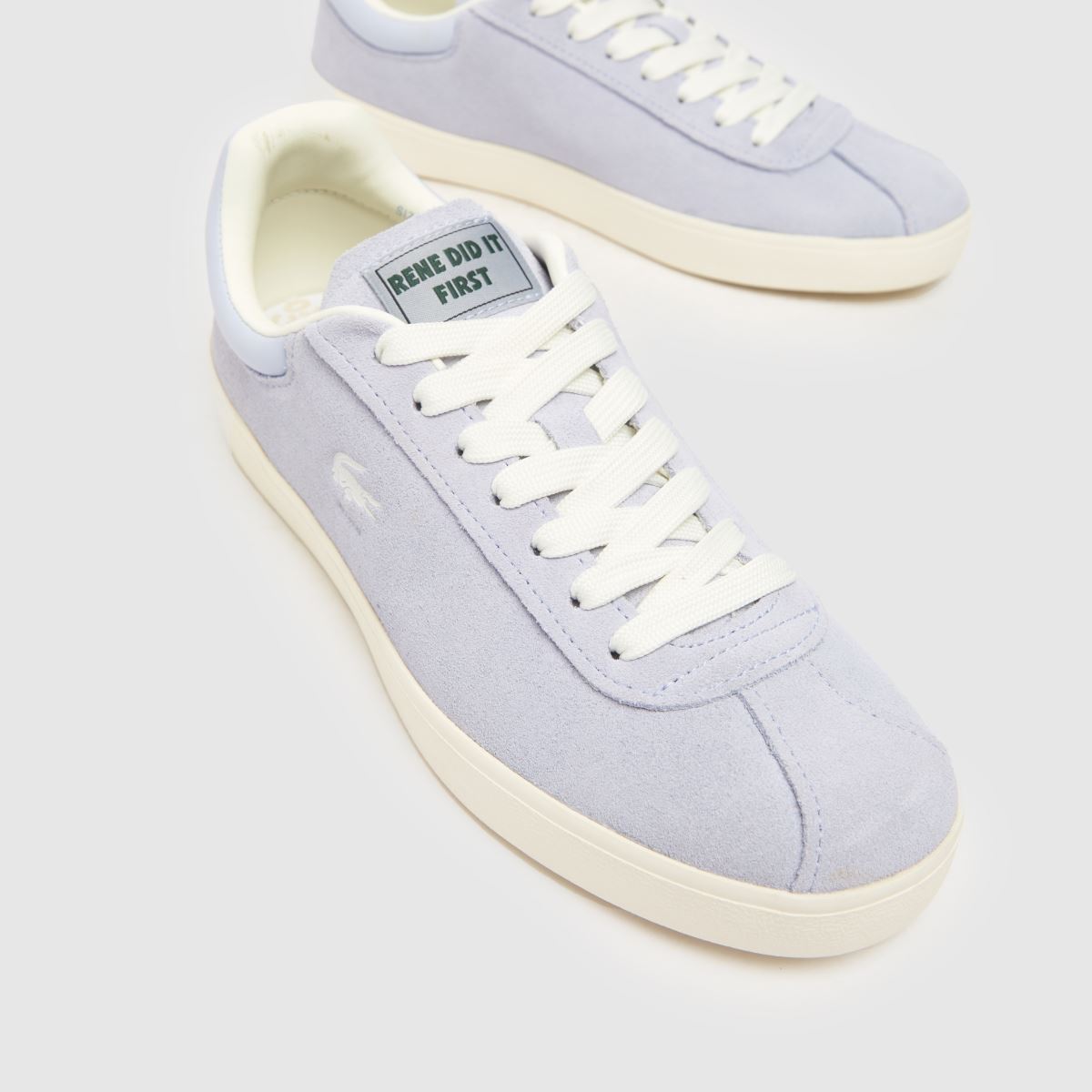 Lacoste – Baseshot-sneakers i vitt och blått
