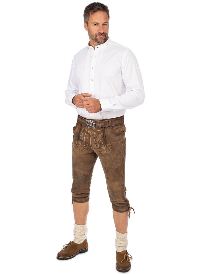 Gwandler Lederhose MICHELBACH-gespeckt in braun günstig kaufen 60
