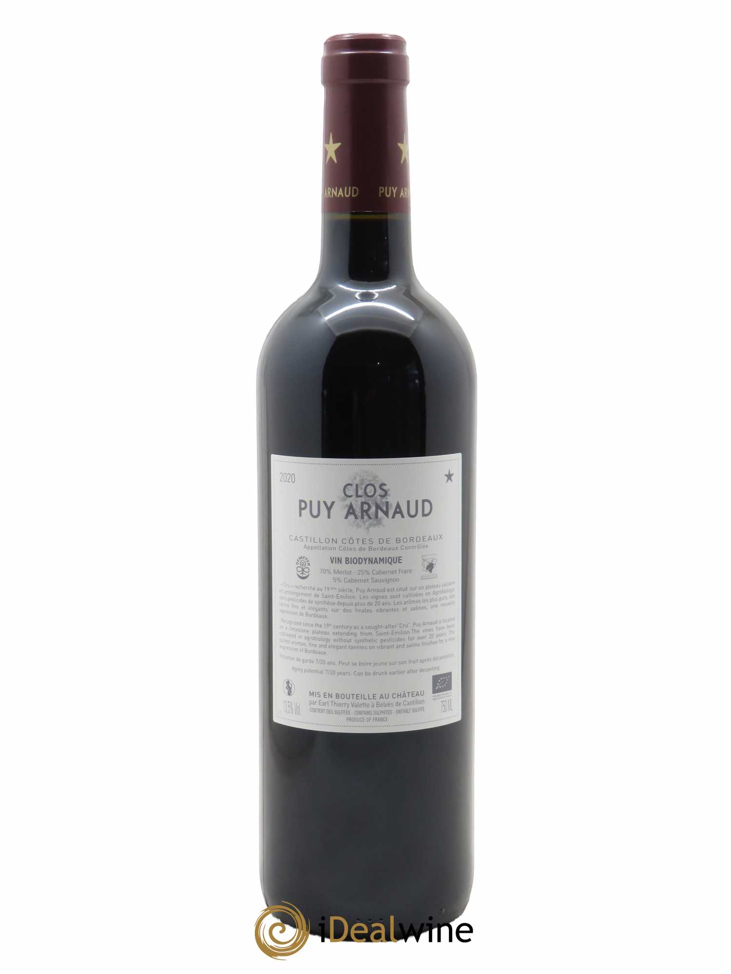 Clos Puy Arnaud (CBO à partir de 6 bts) 2020 - Lot de 1 Bouteille