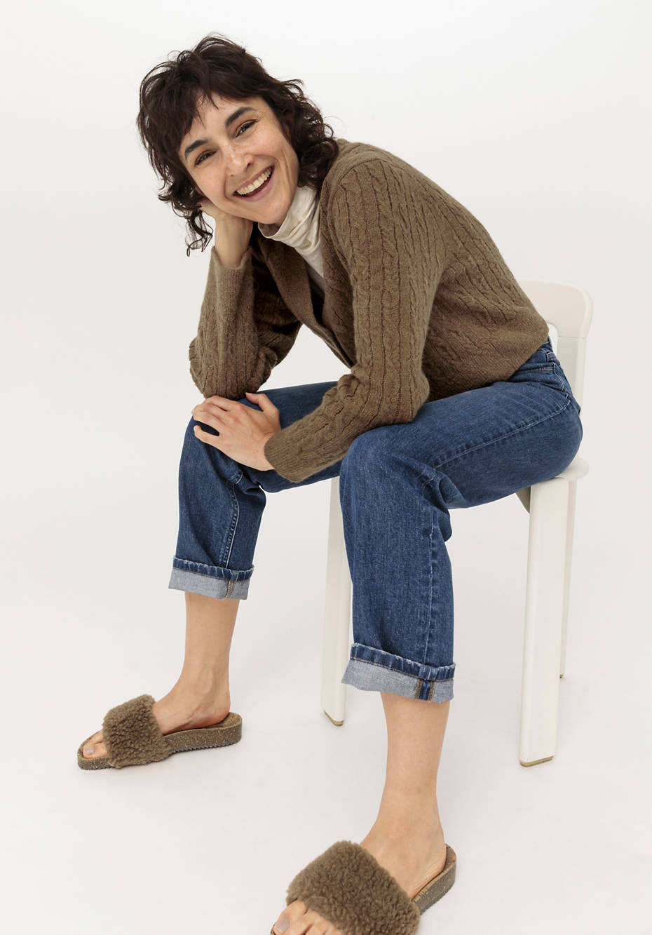 Strickjacke aus reinem Baby-Alpaka