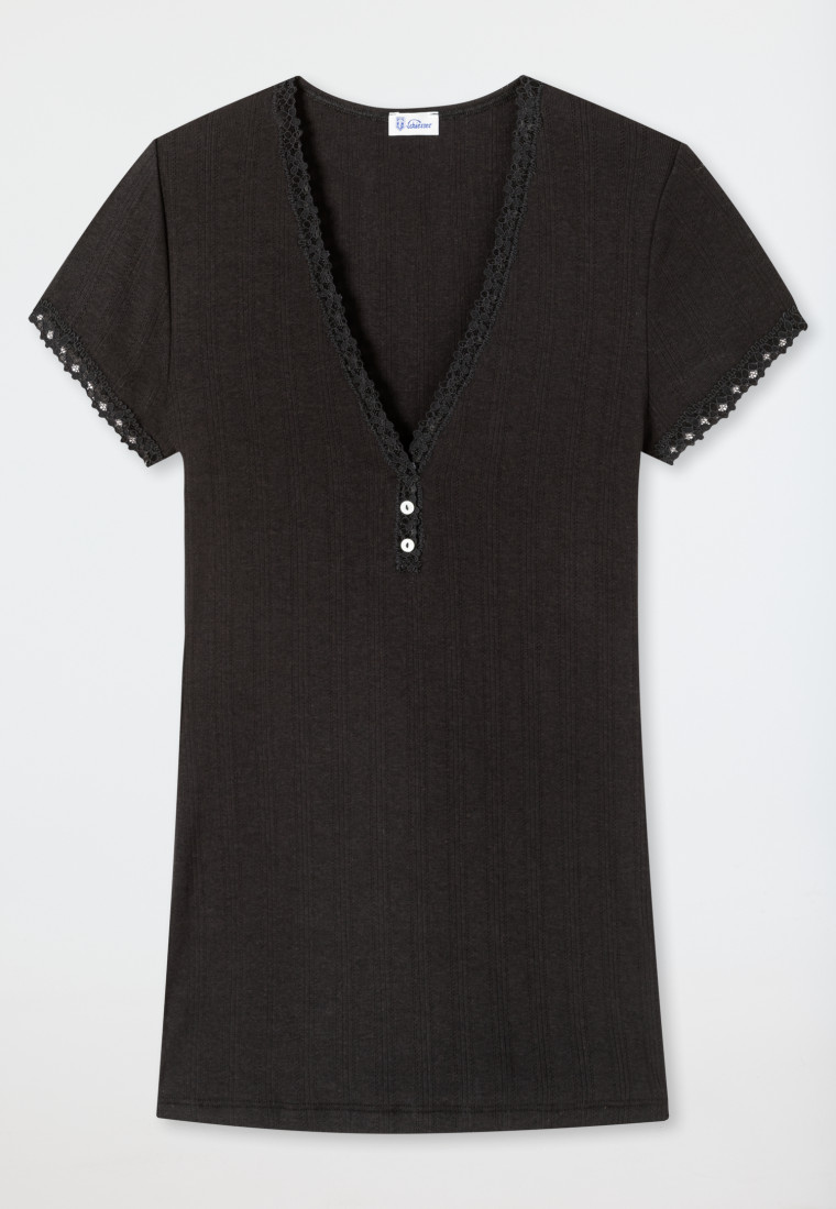 Shirt kurzarm schwarz - Revival Agathe