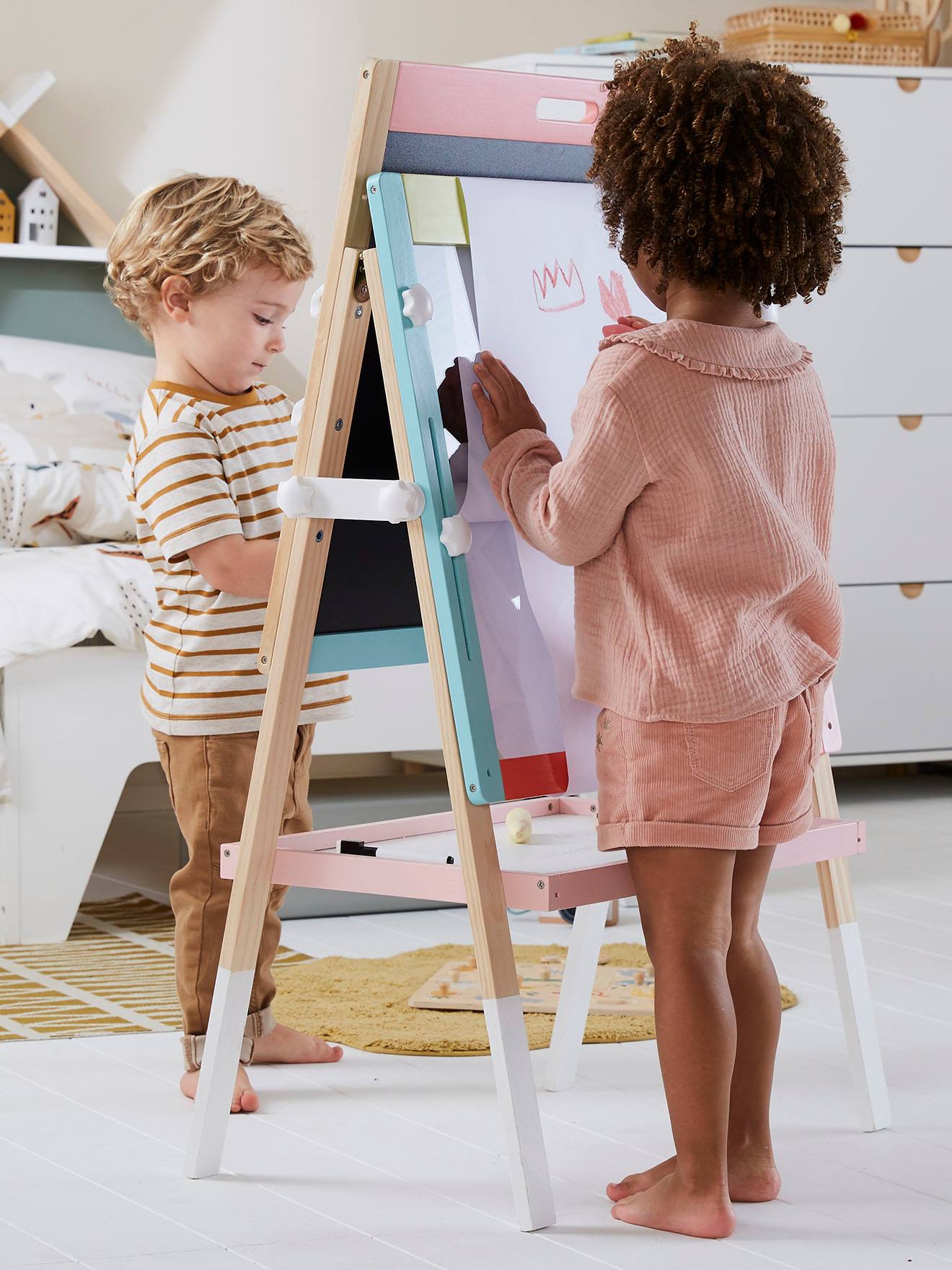Tableau 4 en 1 en bois FSC® vert