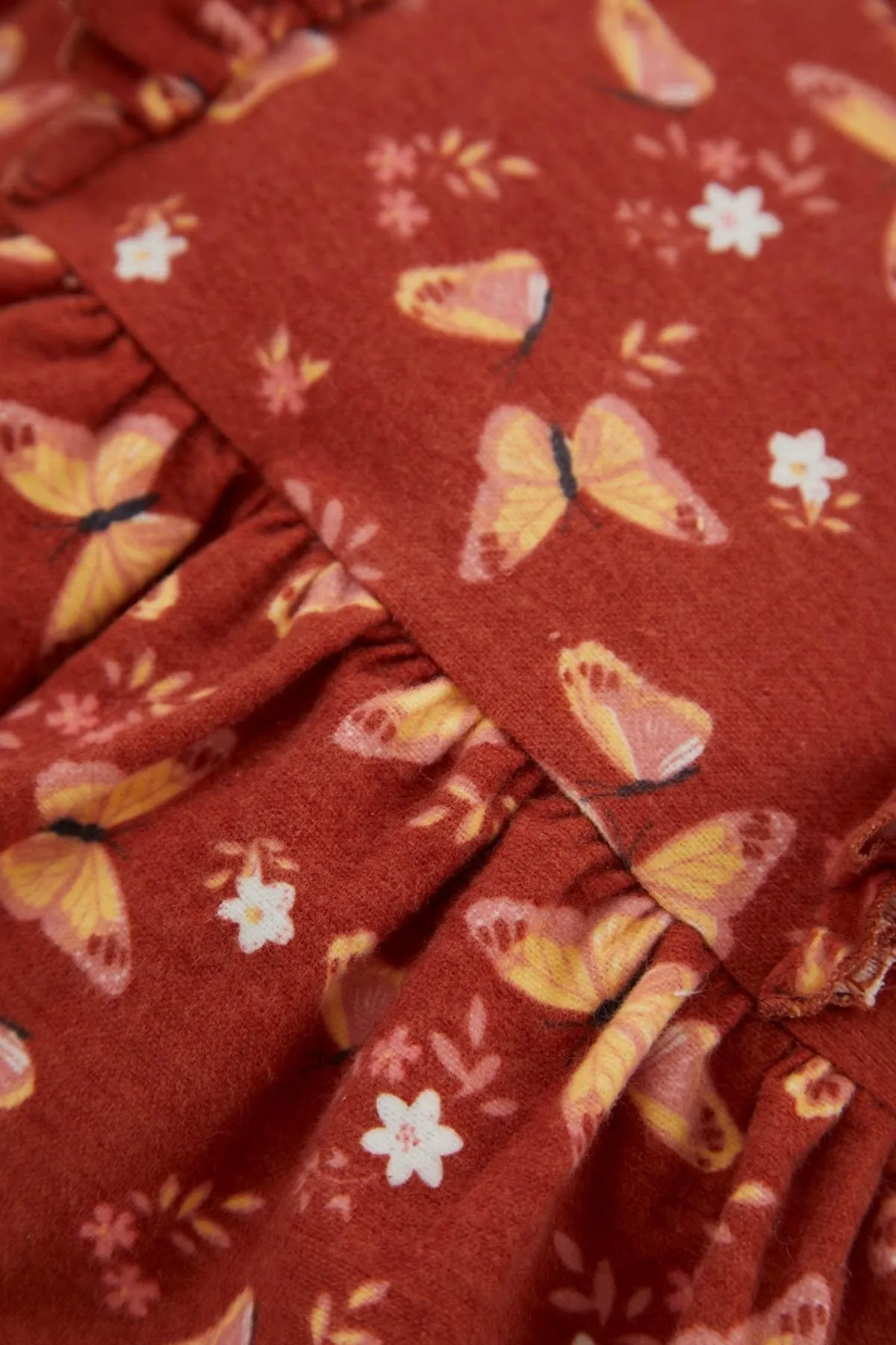 DeFacto  Zweiteiliges, langärmliges, gemustertes Flanellkleid für Mädchen
