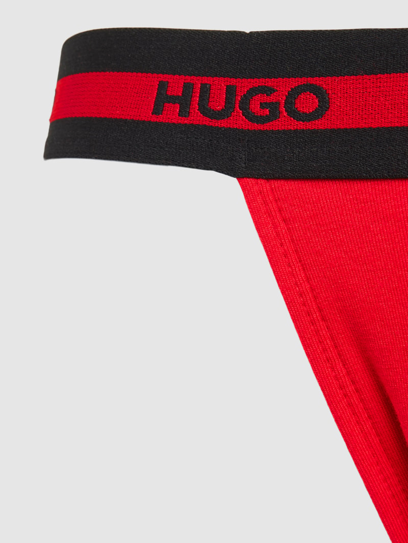 Jockstrap mit elastischem Logo-Bund im 3er-Pack in rot