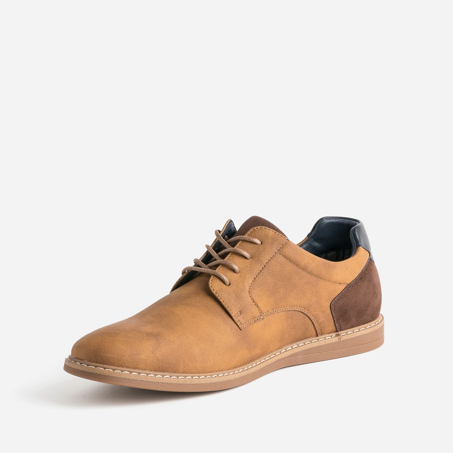 Derby camel et marron foncé