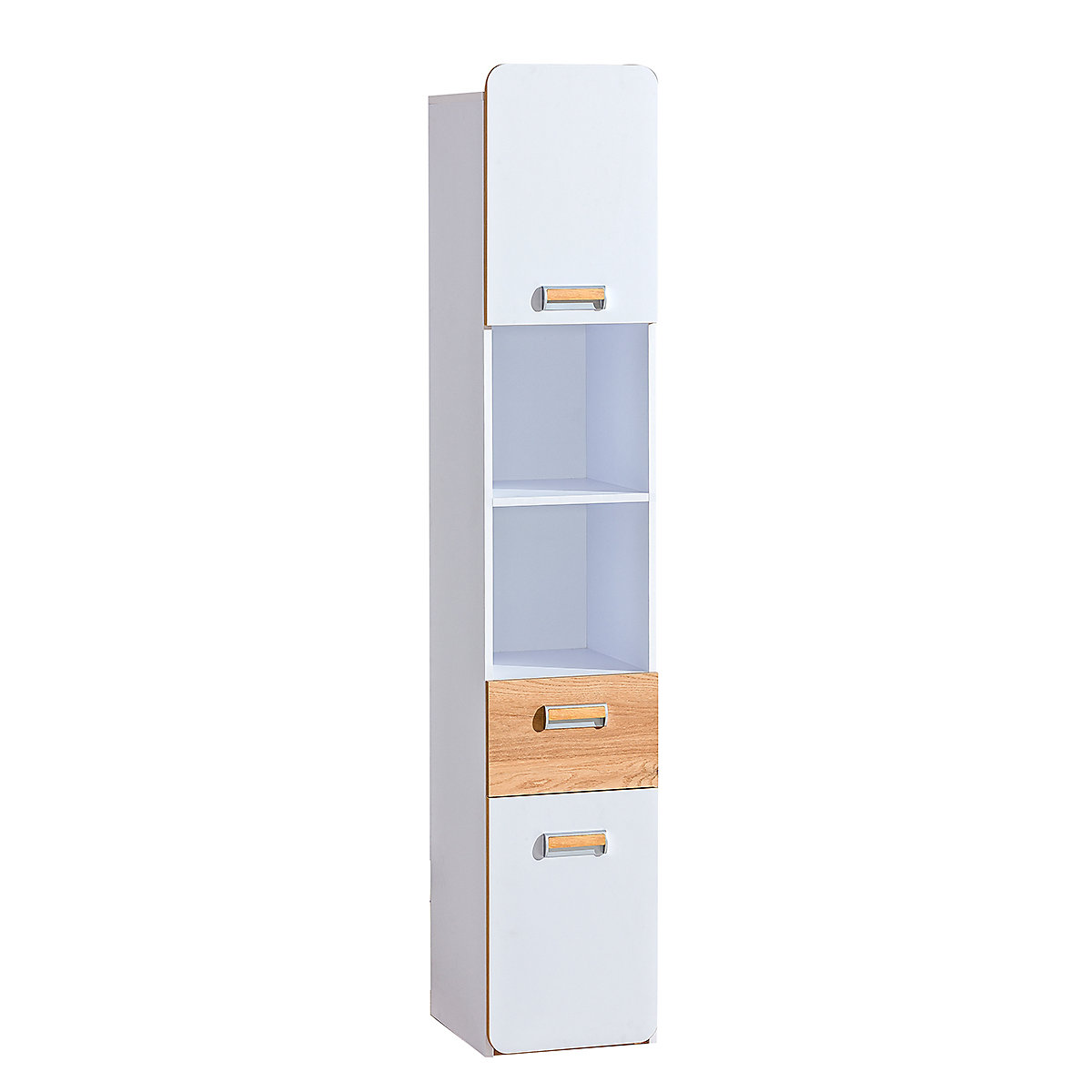 Jugendzimmer Set Lorento 6 teilig Komplett Set in Eiche und Weiß