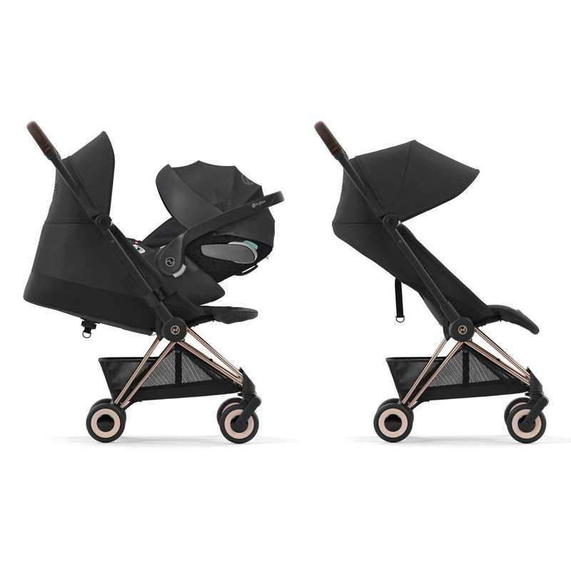 Poussette compacte Coya sepia black châssis chrome brown Cybex
