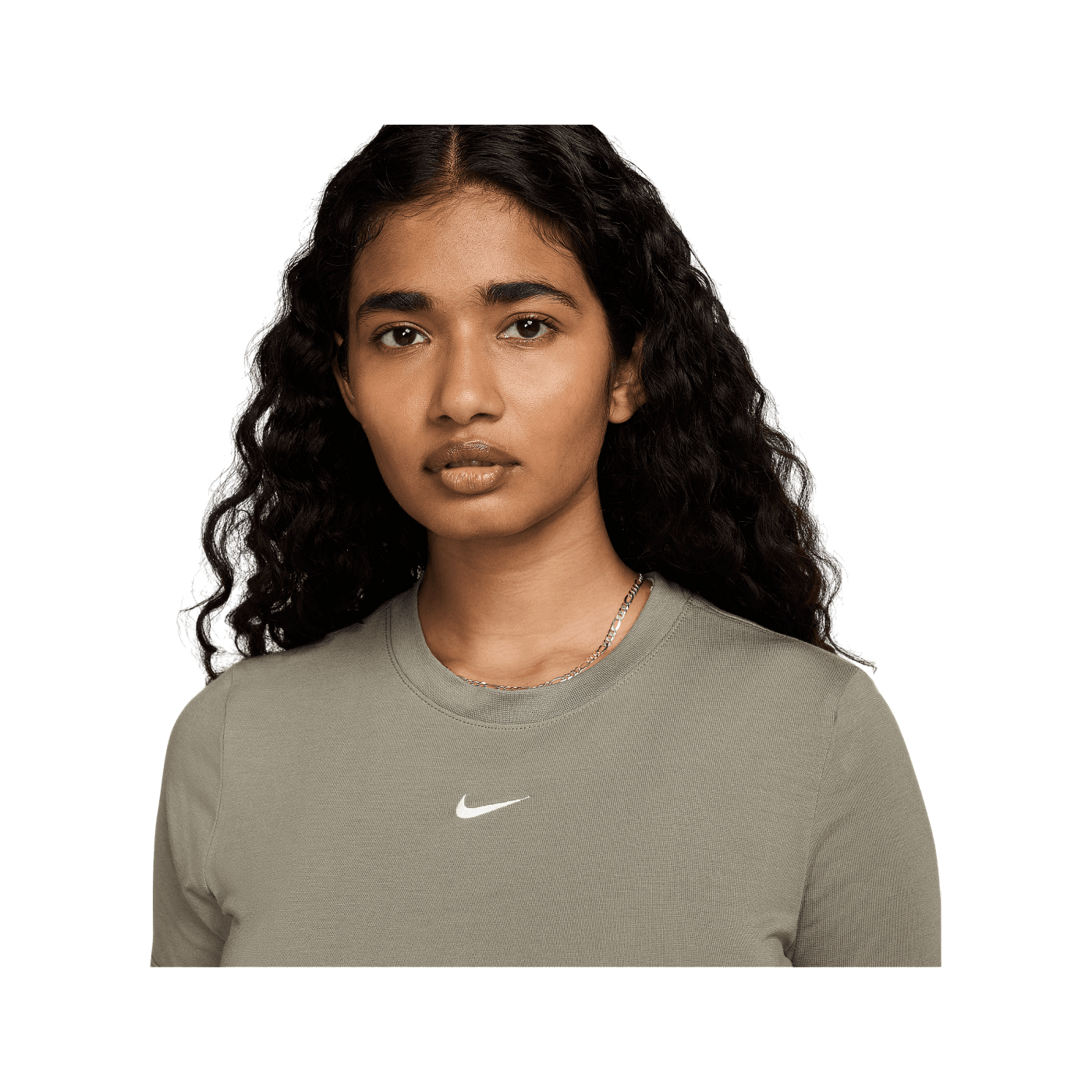 Nike Essential SLM Crop T-Shirt Damen Beige F320