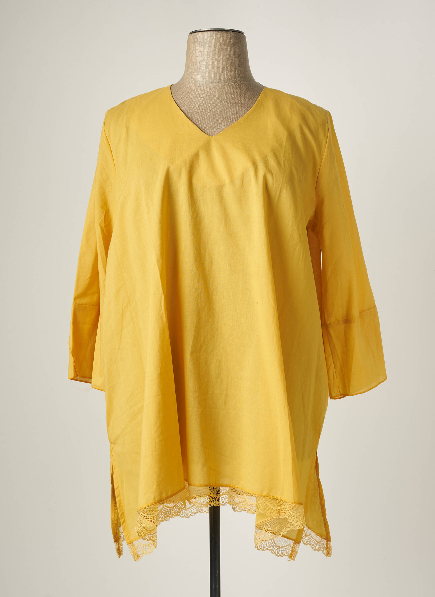 Franck Anna Tuniquemanchelongue Femme couleur jaune