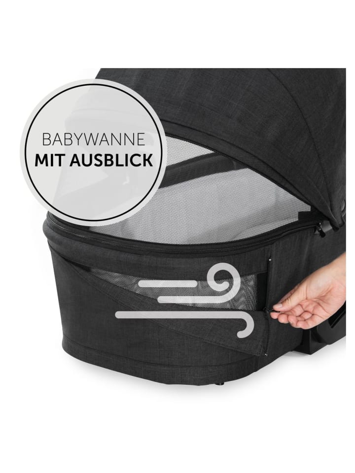 Hauck 3in1 Kinderwagen-Set Vision X Trio Set Silver in schwarz günstig kaufen onesize