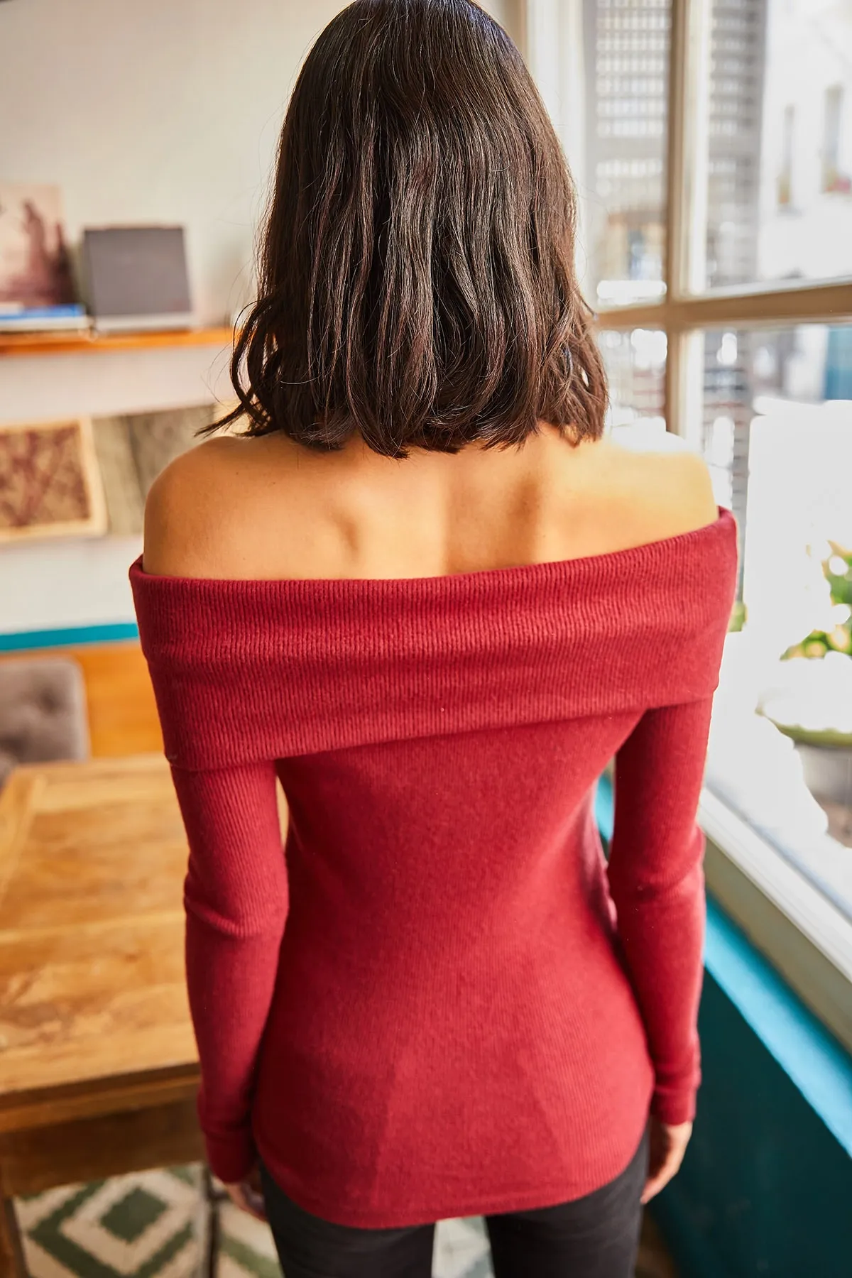 Olalook  Pullover - Bordeaux - Regular Fit