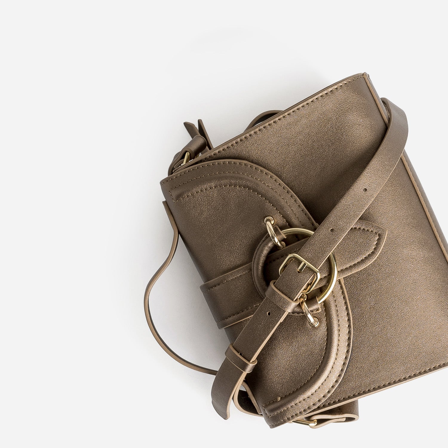 Sac à main bronze avec boucle