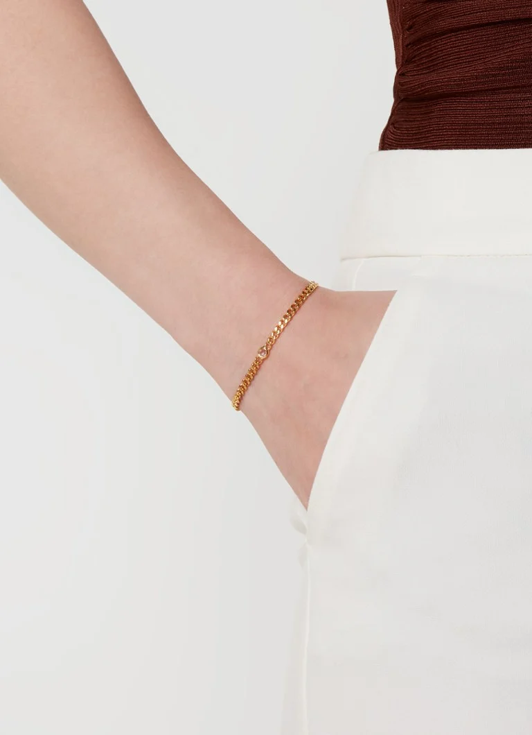 Missoma Birthstone bracelet April gold-plated