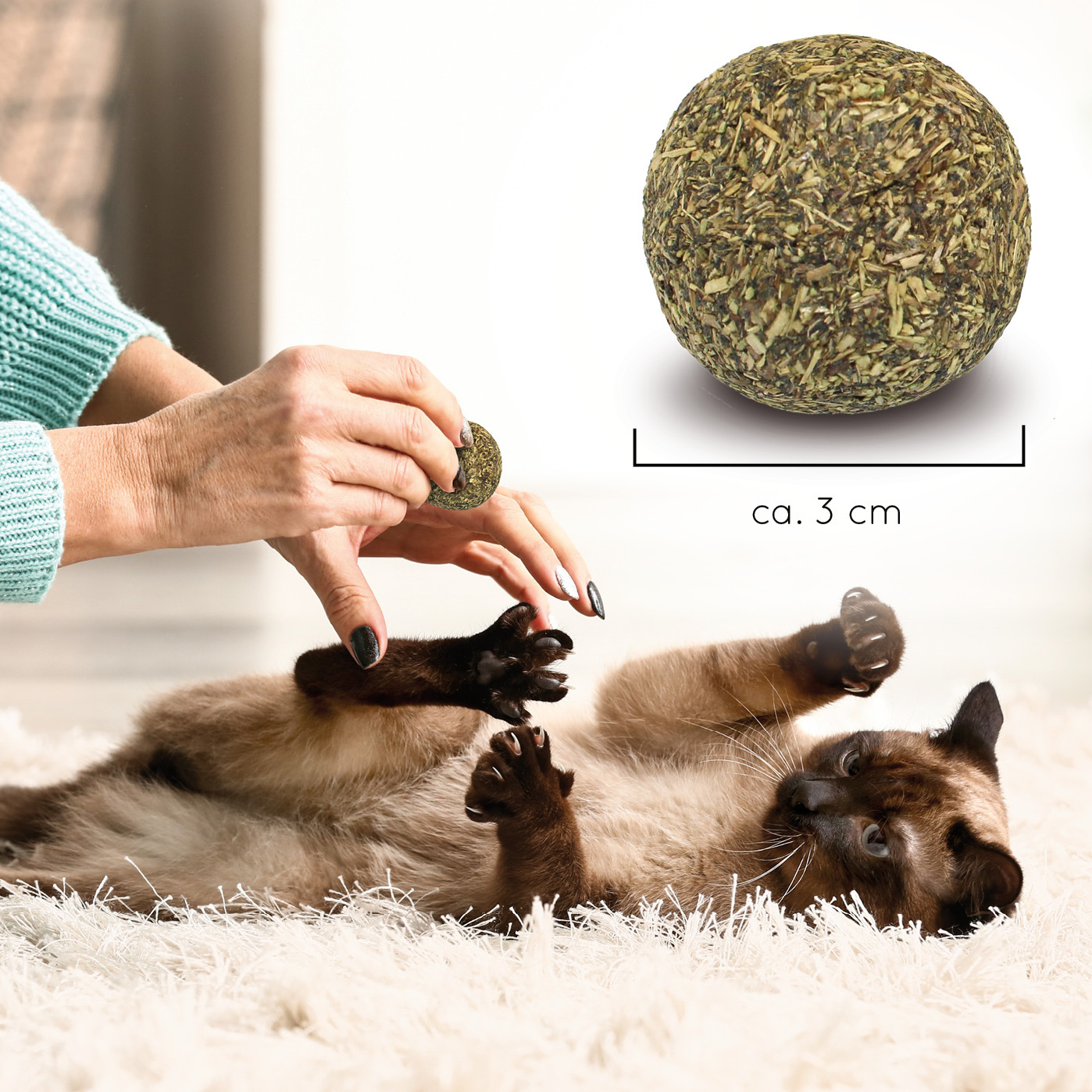KaraLuna Baldrian & Catnipspielzeug KaraLuna Katzenminze Bälle 3 Stk.