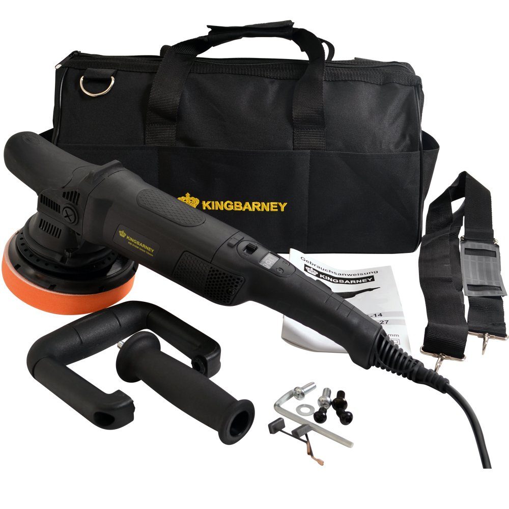 PROMAFIT Exzenter Poliermaschine Poliermaschine 810 W 15mm Hub (XXL), 1650 min. U/min, 4800 max. U/min, (Set, XXL), ohne Akku und Ladegerät, Poliermaschine für Rechts- und Linkshänder
