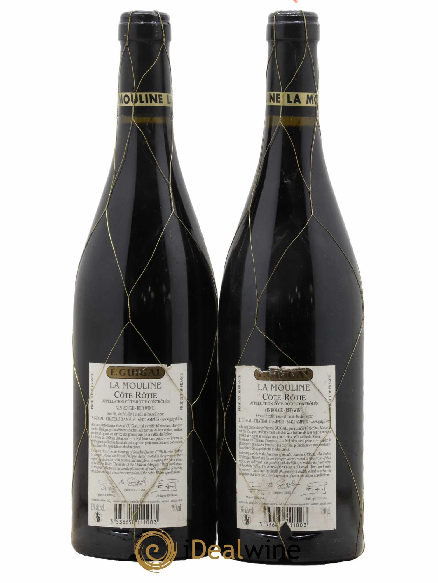 Côte-Rôtie La Mouline Guigal  2004 - Lot de 2 Bouteilles