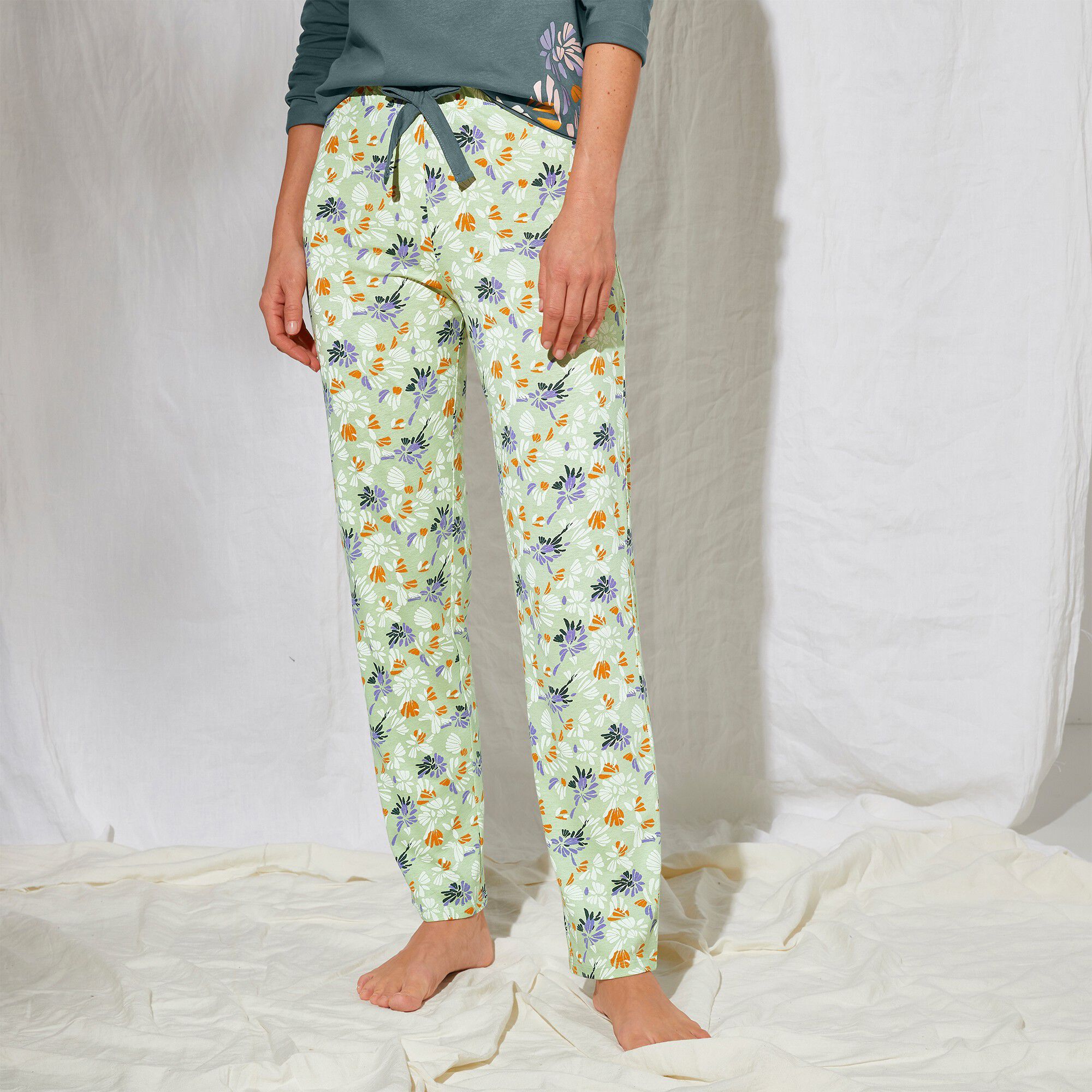 Pantalon pyjama coton imprimé 