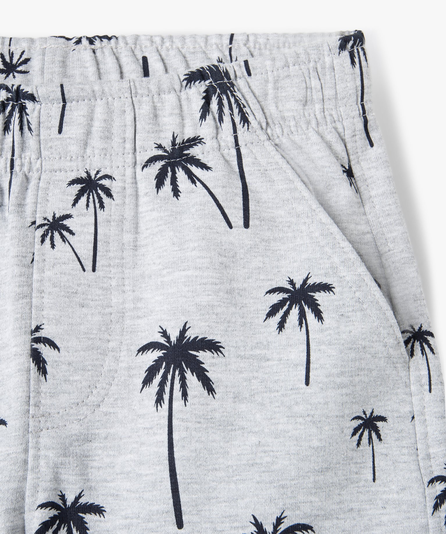 Short Garçon en maille à taille élastiquée gris | GEMO