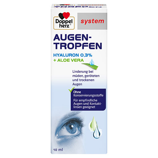 DOPPELHERZ Augen-Tropfen Hyaluron 0,3% system  10 ml  Flüssigkeit