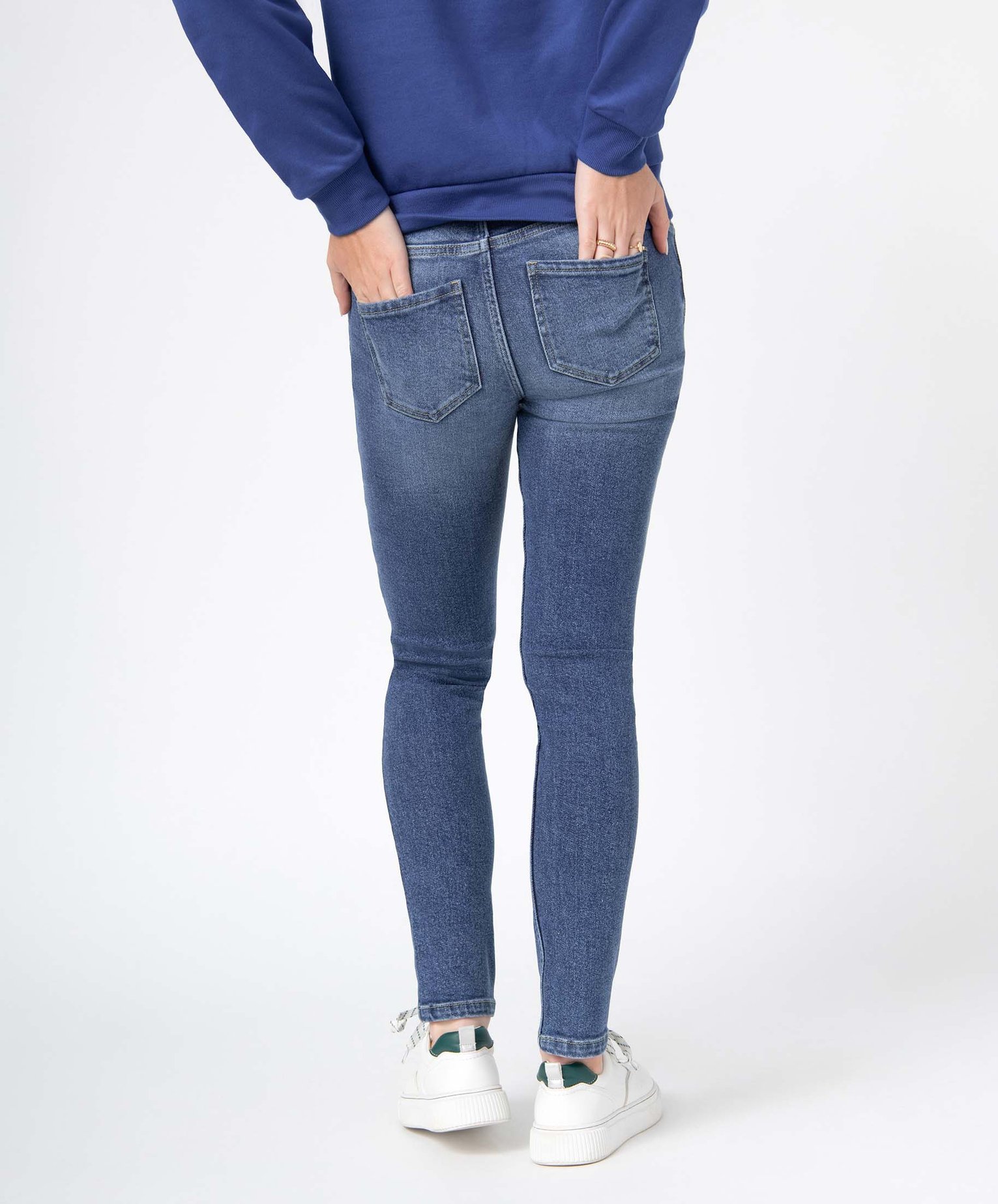 Jean femme coupe Slim coloris délavé stone | GEMO