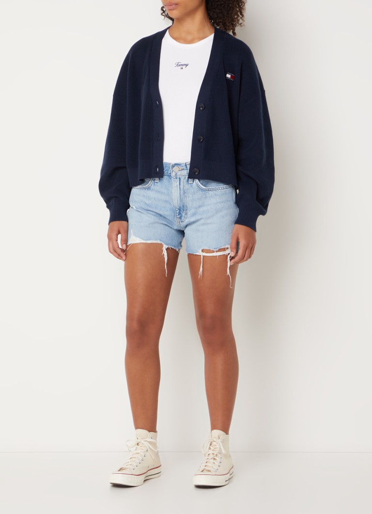 Pantaloni scurți skinny cu talie înaltă Tommy Hilfiger