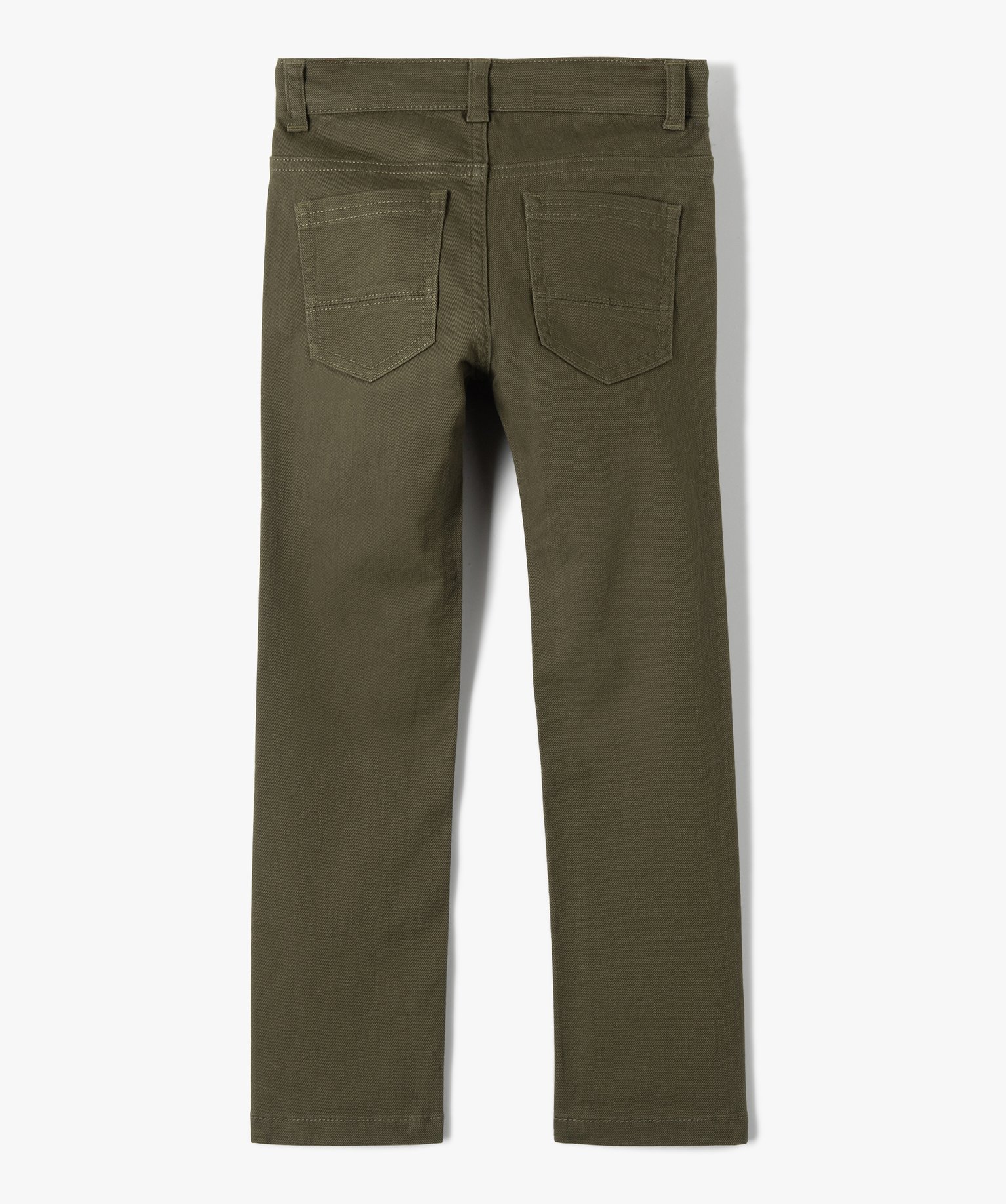 Pantalon Garçon uni coupe Slim extensible kaki | GEMO