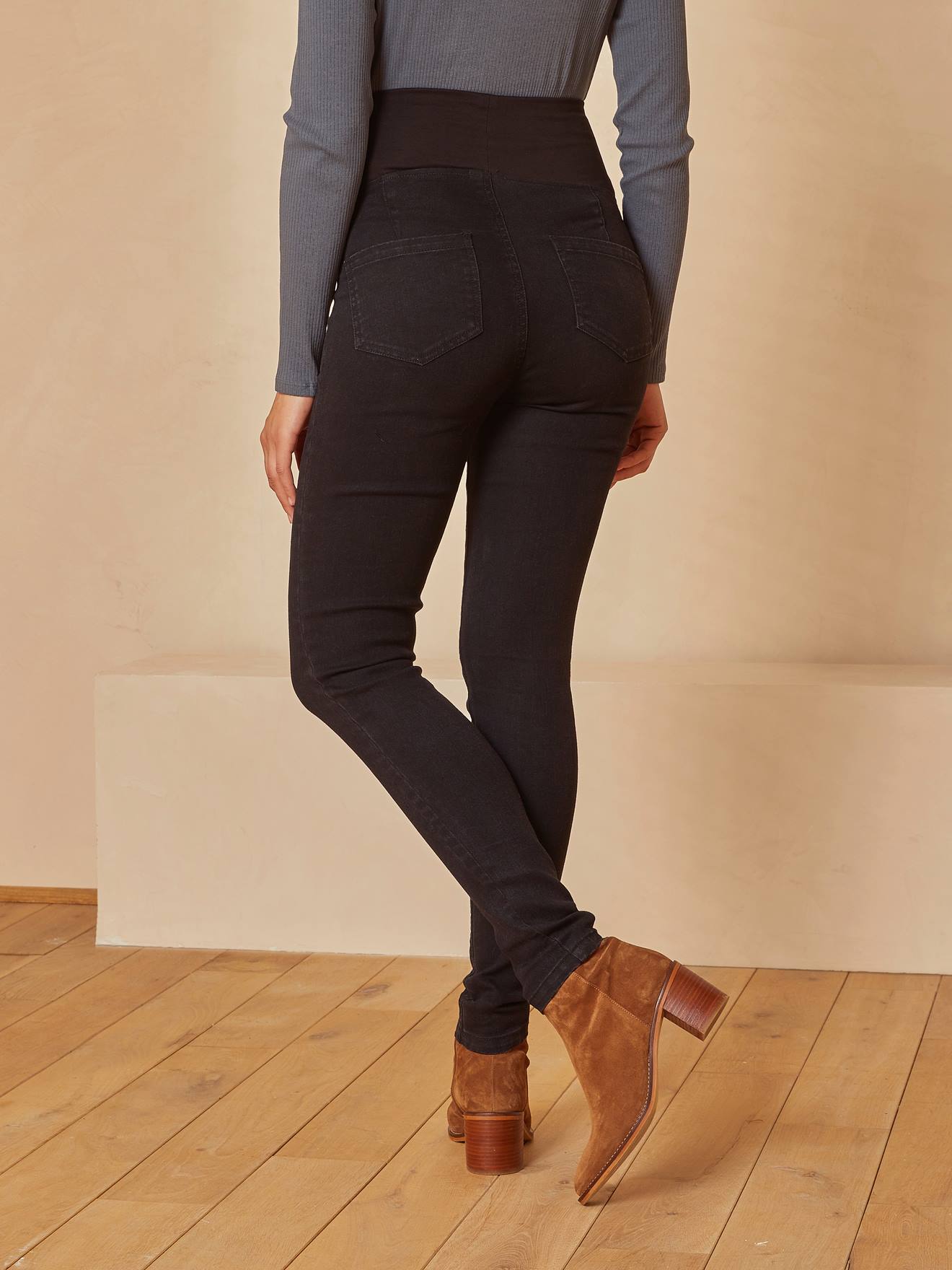 Vertbaudet Jeans-Treggings für die Schwangerschaft - schwarz