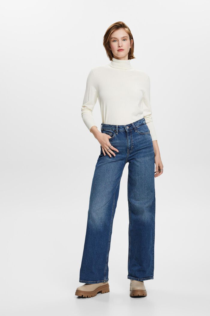 Retro-Jeans mit weitem Bein