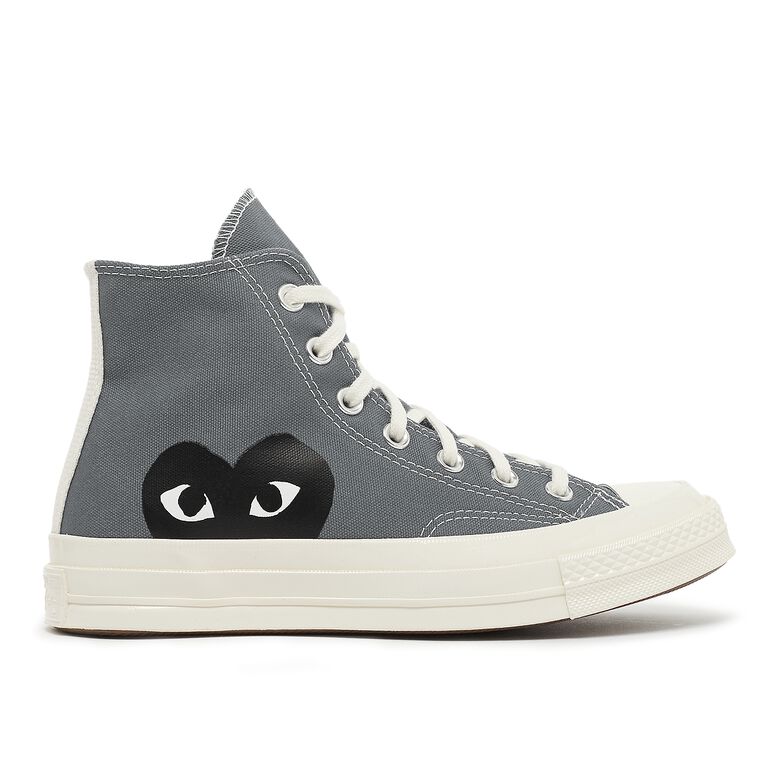 Comme des Garcons Play Black Heart Chuck Taylor All Star '70 High grey