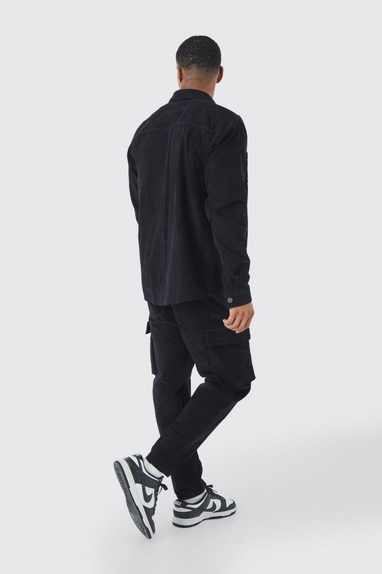 Cargo-Overshirt aus Cord