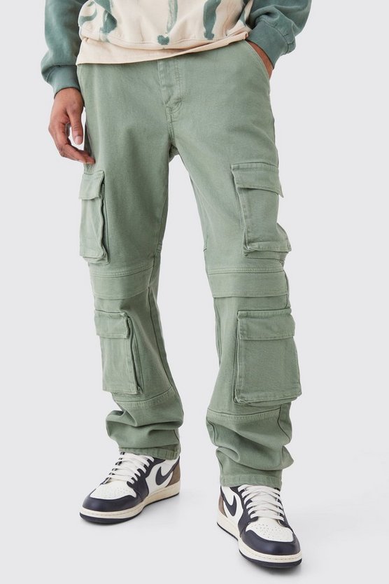Tall lockere Cargo-Jeans mit Taschen