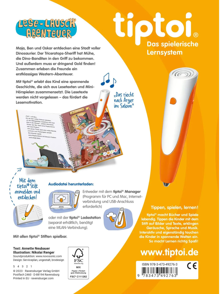 Ravensburger tiptoi® Lese-Lausch-Abenteuer - Dino-Stadt günstig kaufen onesize