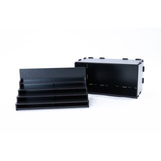 Black Paint Rack: Farbregal ausziehbar (Tribüne)