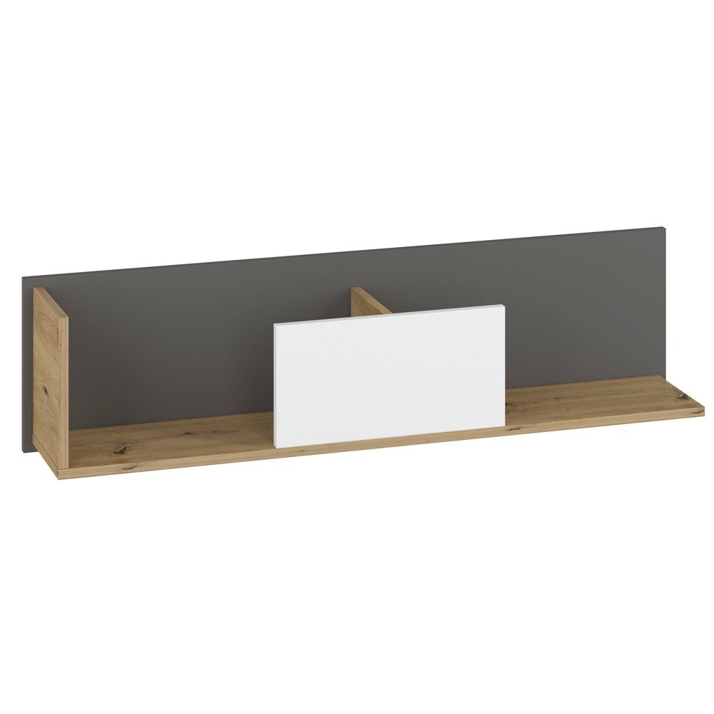 Lomadox Jugendzimmer-Set FYLI-131, (Sparset, 4-tlg), inkl. Schrank in Artisan Eiche Nb. mit weiß/anthrazit 332/165/53 cm