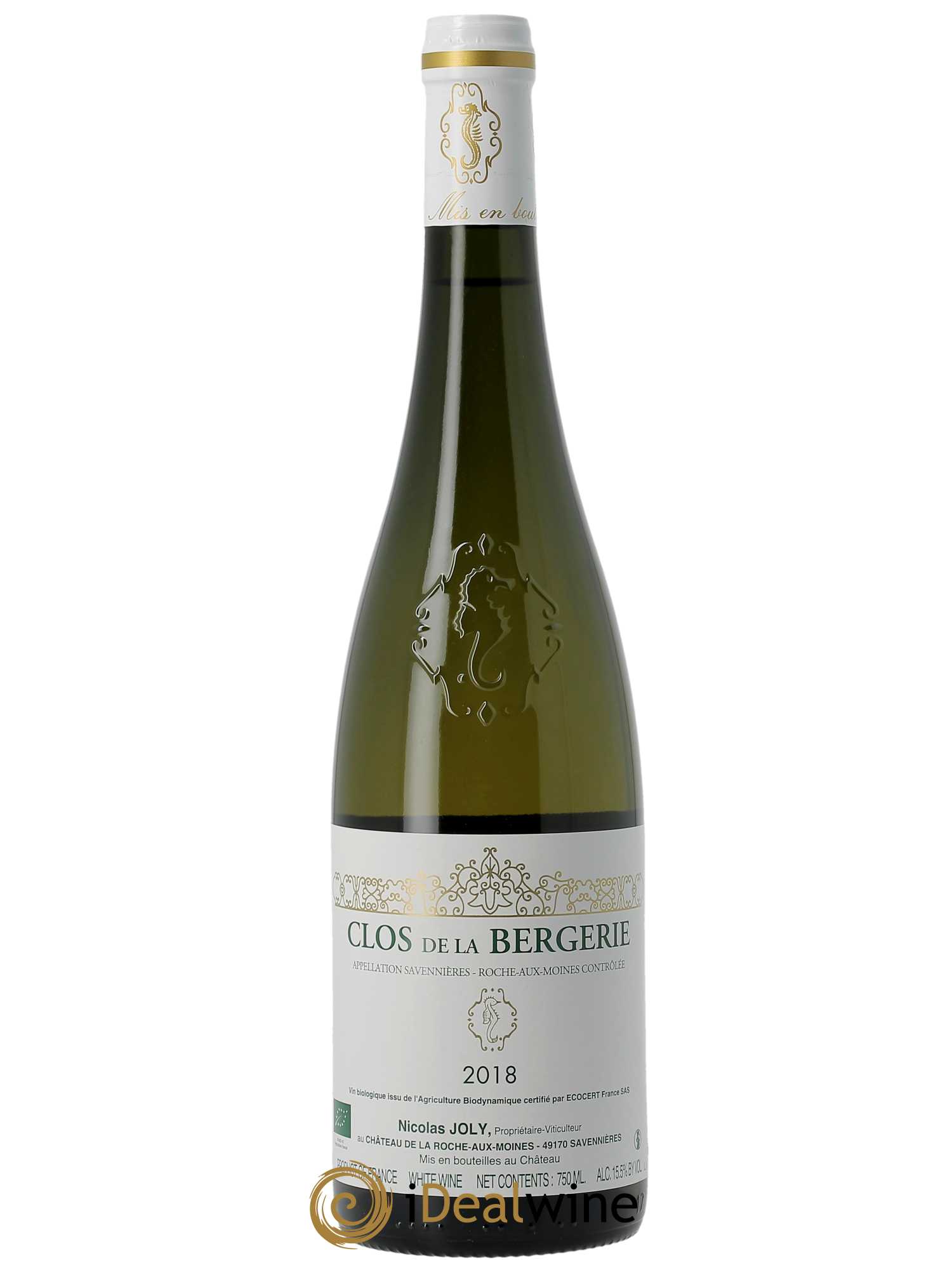 Savennières Roche aux Moines Clos de la Bergerie Vignobles de la Coulée de Serrant - Nicolas Joly  2018 - Lot de 1 Bouteille
