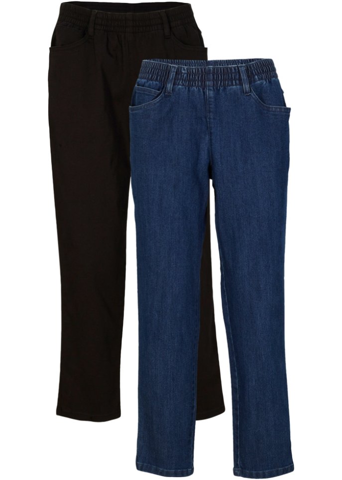 7/8 Komfort-Stretch-Hose mit Bequembund (2er-Pack)