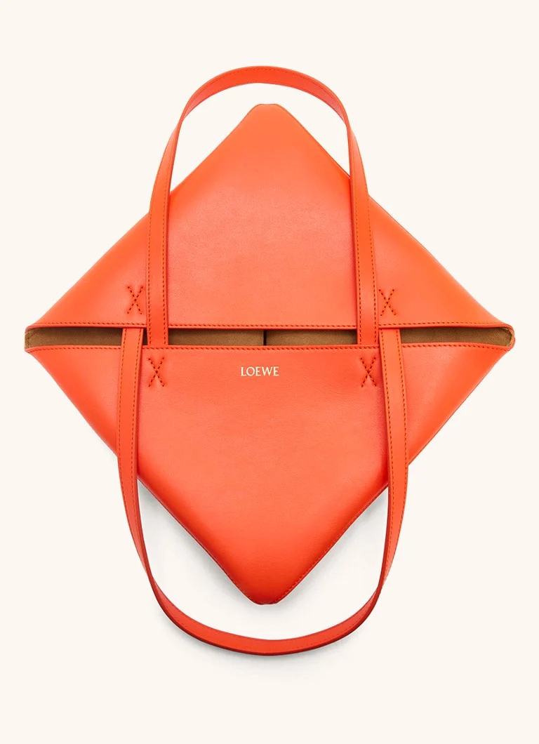 LOEWE Puzzle Fold medium shopper laget av kalveskinn