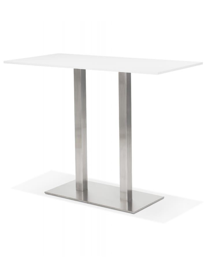 KADIMA DESIGN Hochtisch aus Holz Weiß mit Metallgestell | Modern Minimalistisch in Weiß günstig kaufen onesize