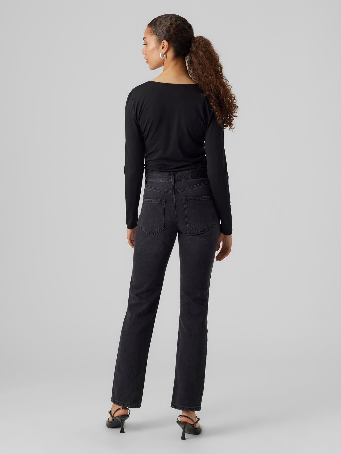 VMHAILEY Hohe Taille Gerade geschnitten Jeans