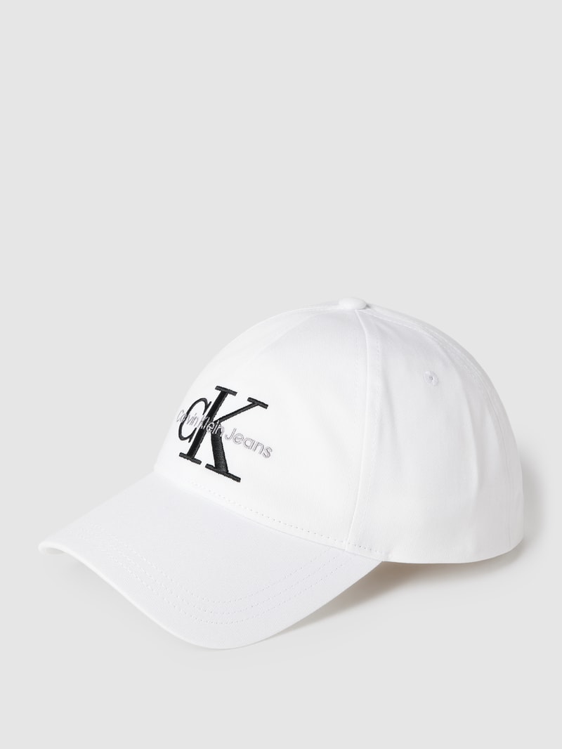 Cap mit Label-Stitching Modell 'MONOGRAM CAP' in weiss