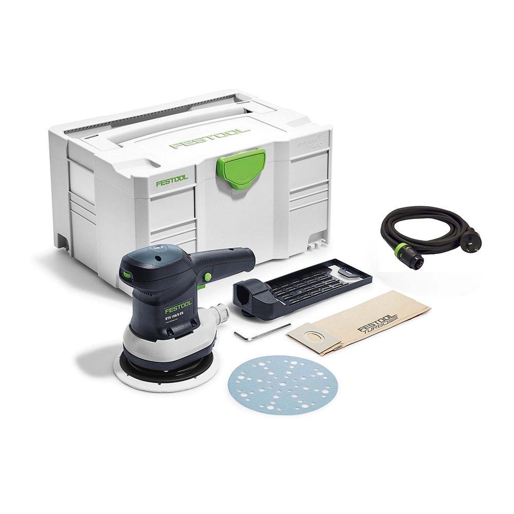 Lixadeira excêntrica FESTOOL ETS 150 mm 5 mm para superfícies - Código 576084