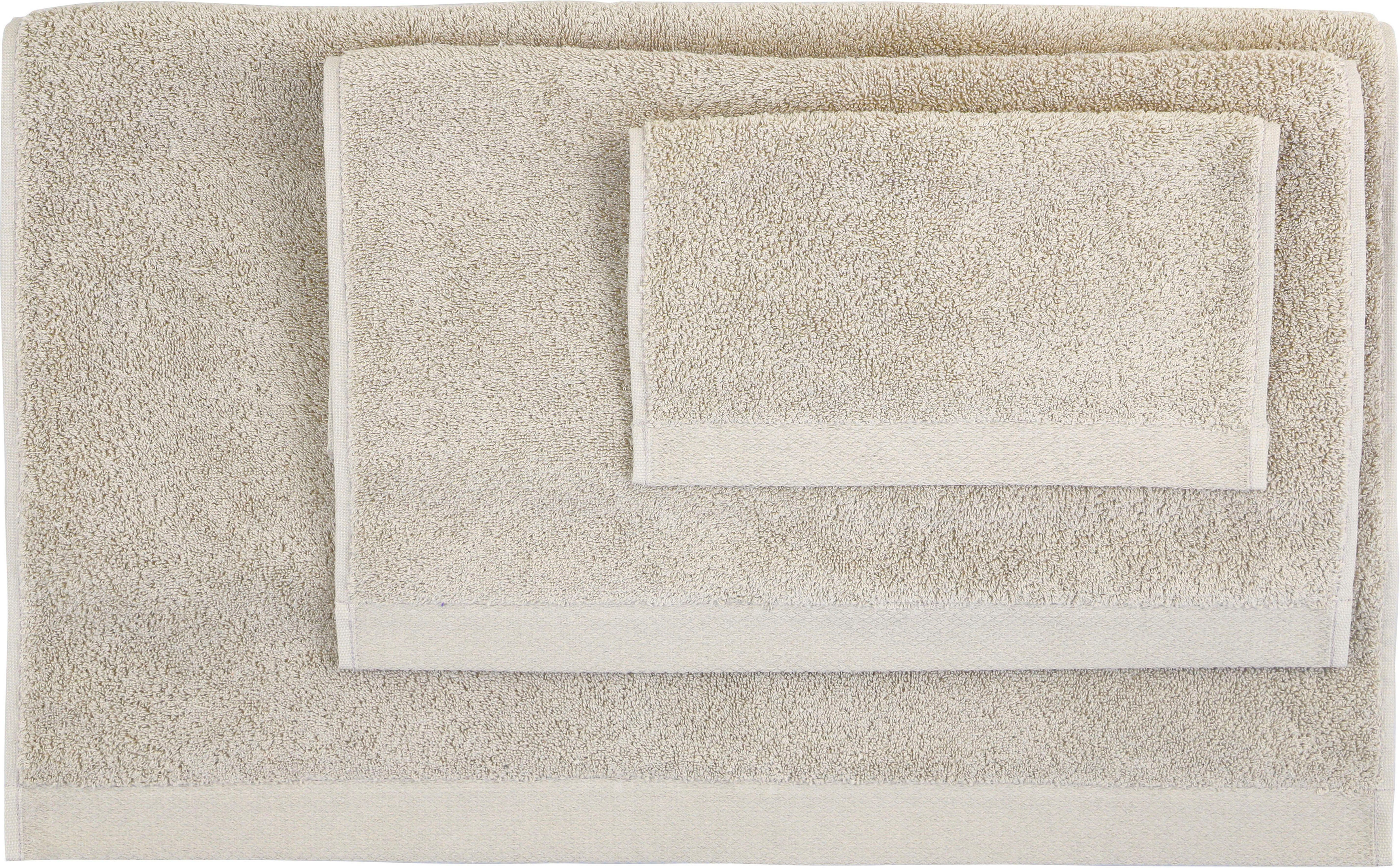Leonique Handtuch Set Tailles flauschige Hotel-Qualität, Frottee, (3-tlg), Premium Handtuch, Duschtuch, Gästetuch aus Bio-Baumwolle 600gr/m²