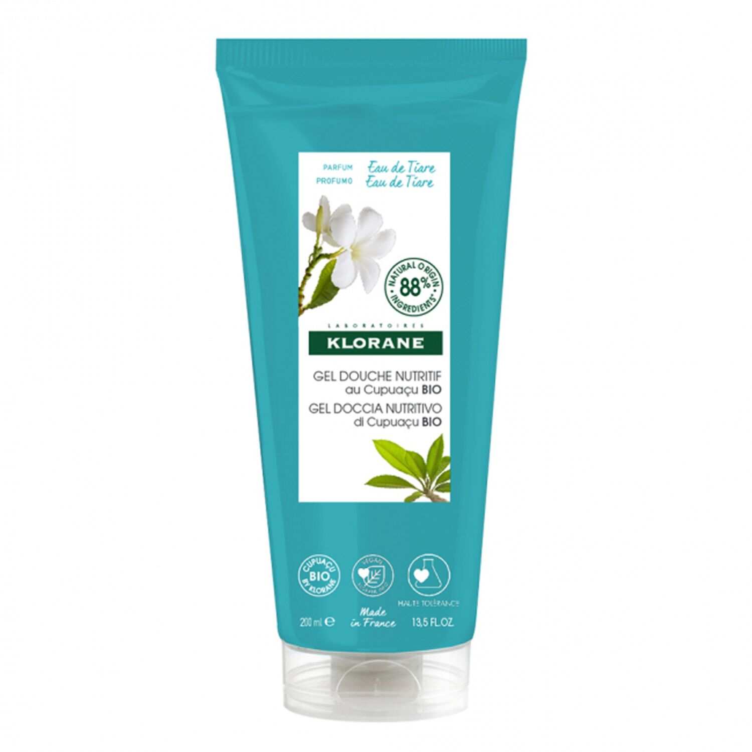 Klorane Gel Douche Eau de Tiaré au beurre de Cupuaçu Bio 200 ml