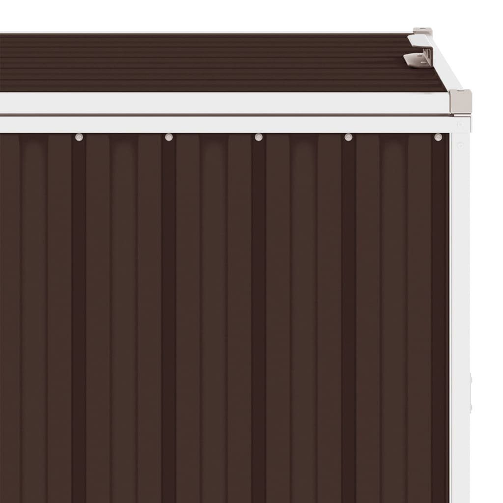 DOTMALL Mülltonnenbox Gartenbox für 3 Tonnen aus verzinktem Stahl 213×81×121 cm