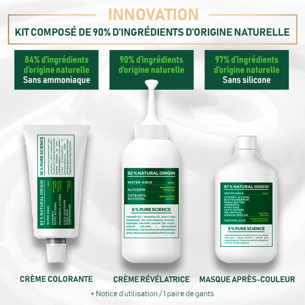 garnier coloration Belle Color Naturals Coloration Permanente Sans Ammoniaque 90% d'Ingrédient d'origine naturelle