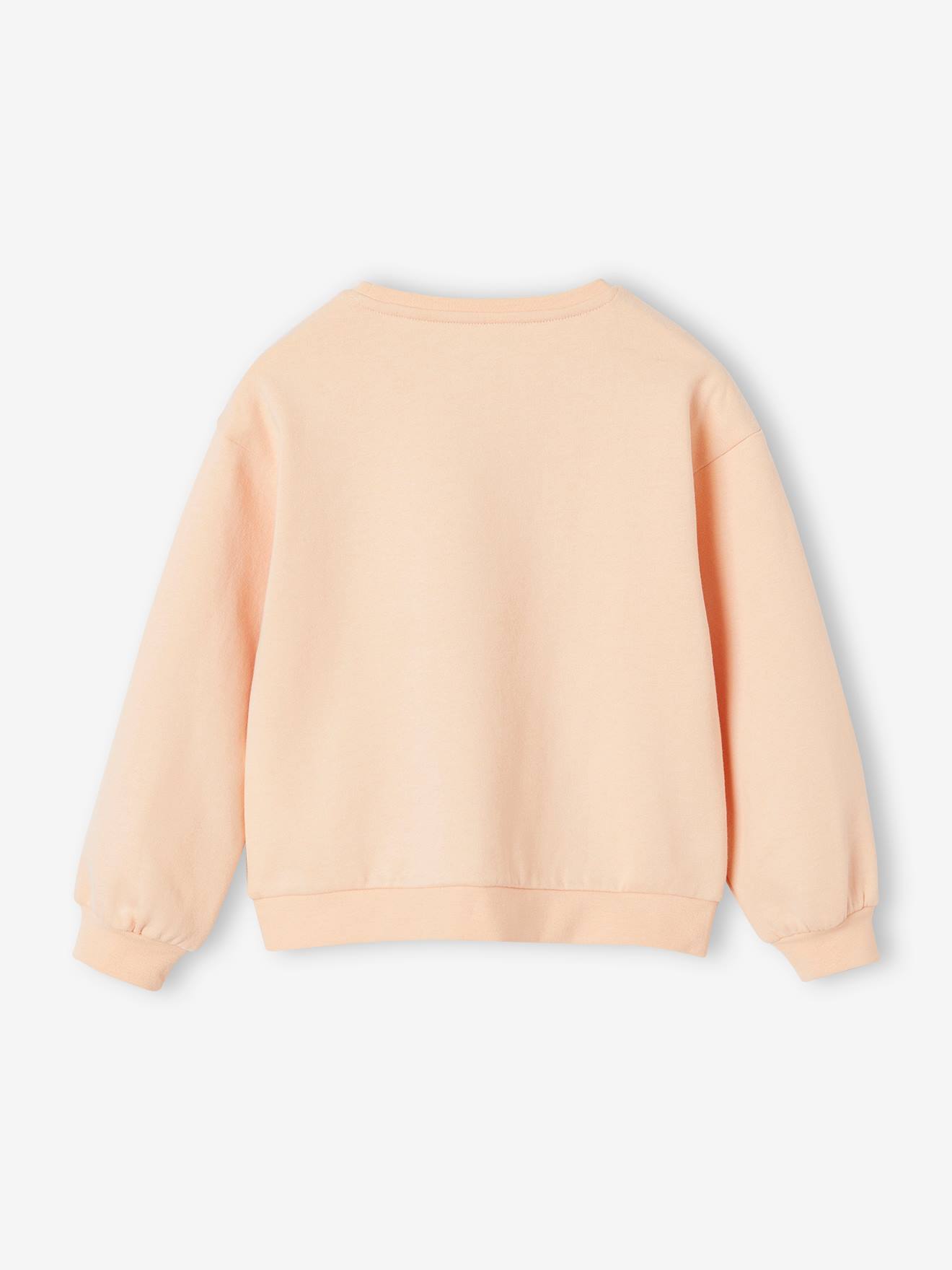 Vertbaudet Mädchen Sweatshirt mit Print Basics Oeko-Tex - grau meliert