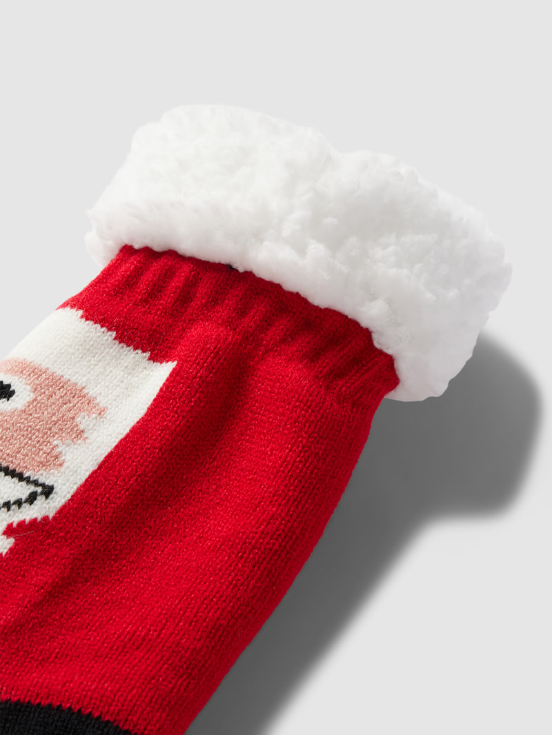Socken mit rutschfesten Noppen in rot