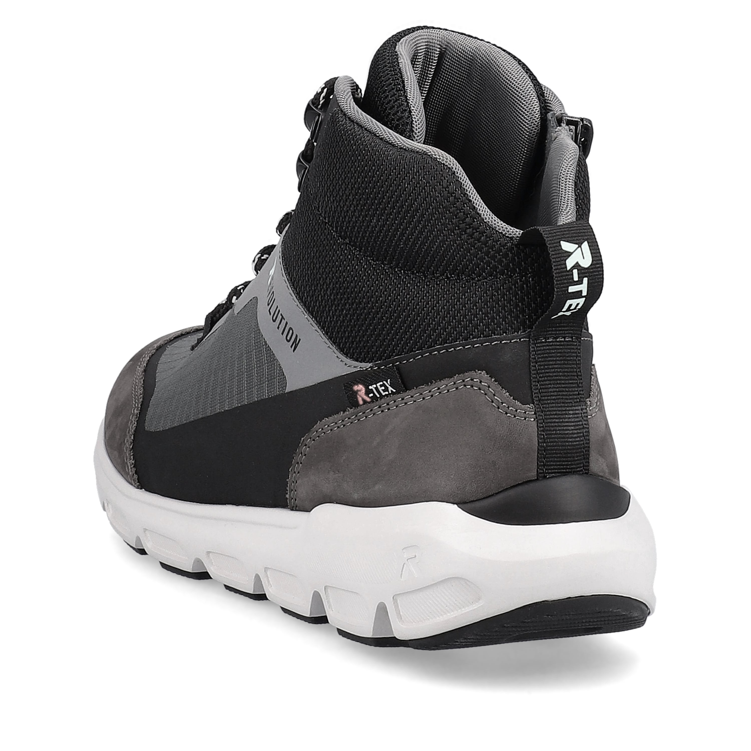 Rieker Damen Sneaker High stone-grey ocean-blue